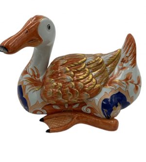 Vintage Hand-Painted Italian Ceramic Duck by Paul Hanson