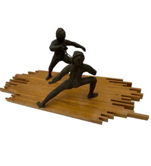 Mid-Century Bronze Fencing Figures by Thomas Holland