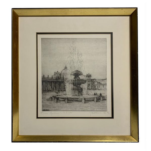 Roman fountain etching