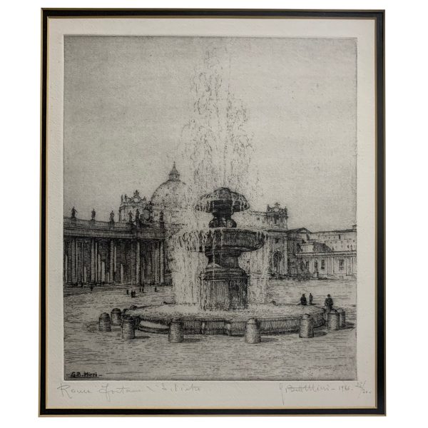 Roman fountain etching