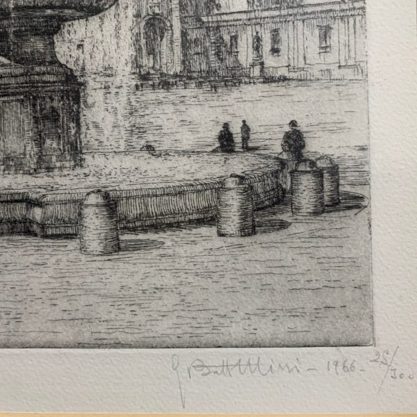 Roman fountain etching