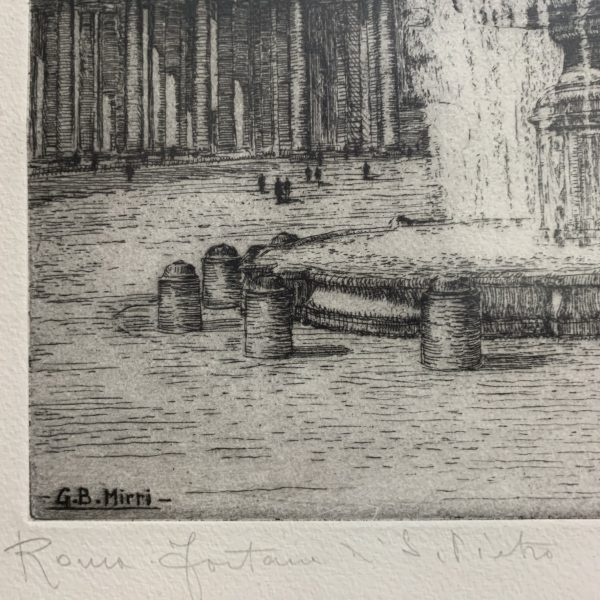 Roman fountain etching