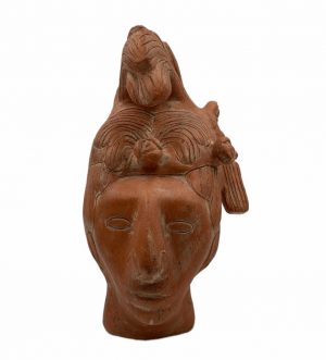 Vintage King Pakal Mayan Head Sculpture