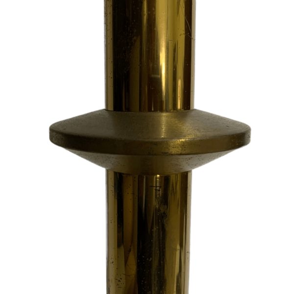Vintage Floor Standing Brass & Ruby Glass Sanctuary Church Vigil Lamp - Image 4