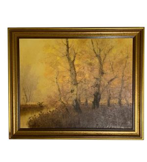 Forest Landscape Oil Painting by Vitéz Sashegyi Kálmán
