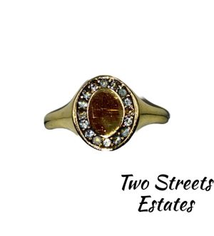 Estate 18K Gold & Diamond Ring