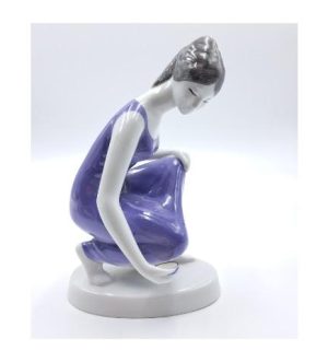 Original Art Deco HalloHaza ''Lady In Purple Dress''