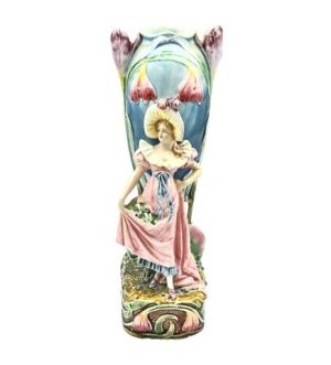 Porcelain Lady Flower Vase