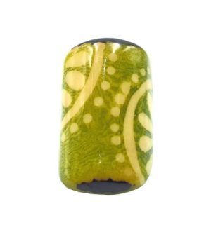 Vintage Green & Cream Color Bakelite Ring - Size 5'