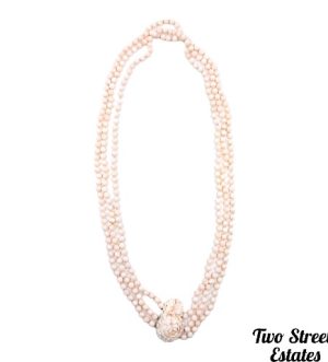 Vintage Soft Pink Coral Necklace Size 14