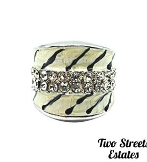 Vintage 925 Sterling Silver Enamel Ring