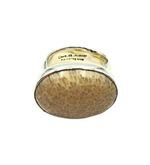 Vintage 925 Sterling Silver Coral Ring