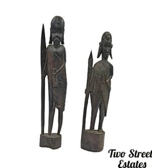 Vintage African Ebony Wood Carved Sculptures