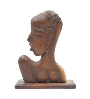 Vintage African Ebony Wood Carved Sculpture