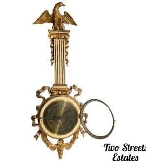 Florentine Carved Wood Gold Eagle Bird Clock