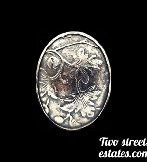 Vintage 925 Sterling Silver Flower Engraved Ring
