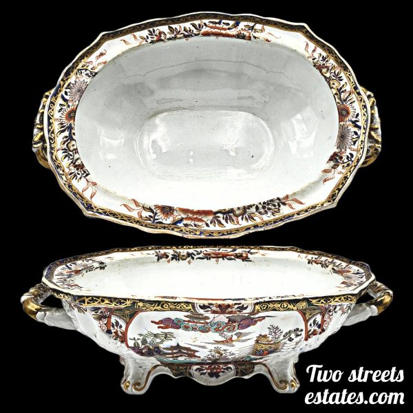 Vintage 19th Century Masons Ironstone ''Oval Serving Bowl''