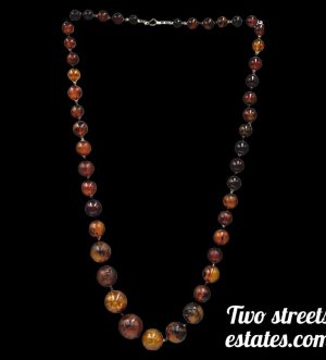 Vintage 1960's Natural Round Baltic Amber Necklace