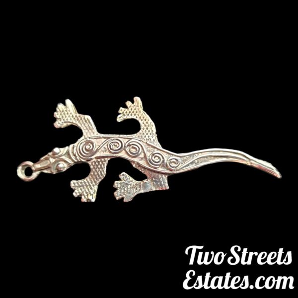 Sterling Silver Lizard Pendant
