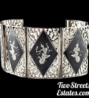 Vintage 1940's Siamese Sterling 7 Link Bracelet
