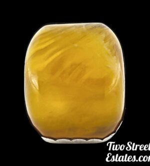 Vintage Sterling Silver Amber Ring