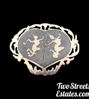 Vintage 1940's Siamese Sterling Silver Brooch / Pin