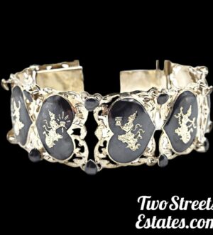 Vintage 1940's Siamese Sterling Silver Bracelet