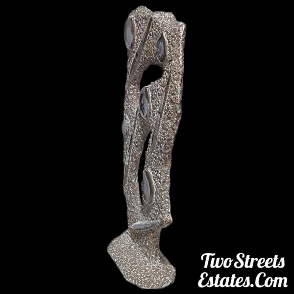 Large Double Sided Ammonite & Orthoceras Fossil Sculpture - Image 2