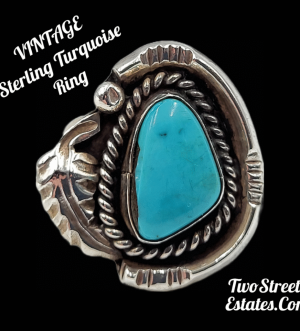 Vintage 925 Sterling Silver Turquoise Ring