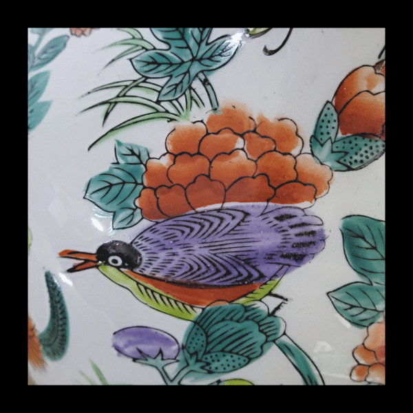 Antique Hand Painted Japanese Lamp Made From Vase - Image 9