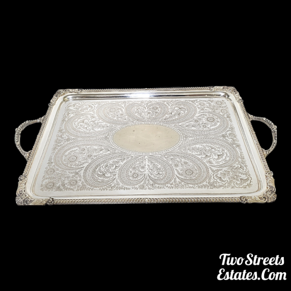 Vintage 20Th Century English Silver Plated Tray (Stamped A H.T) - Image 2