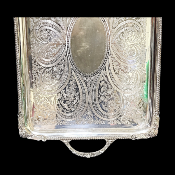 Vintage 20Th Century English Silver Plated Tray (Stamped A H.T) - Image 5