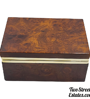 Vintage Small Burl Wood Jewelry Box