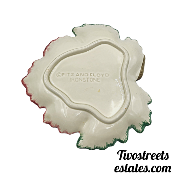 Fitz And Floyd Ironstone Leaf Plate - Image 2