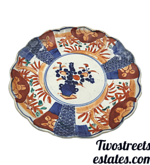 Antique 19th Century Imari Scalloped Plate