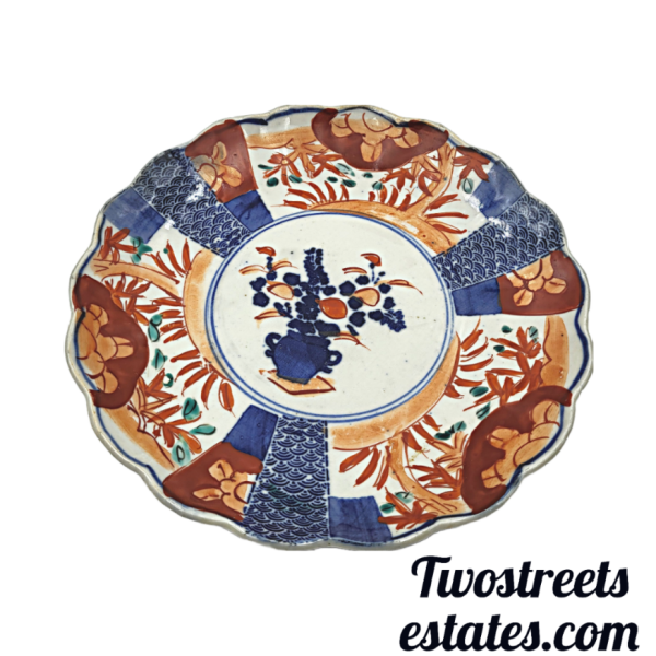 Antique 19th Century Imari Scalloped Plate