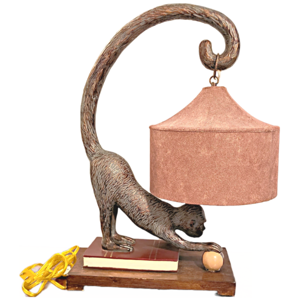 20th Century Solid Wood Spider monkey standing Lamps (Set-Of-Two) - Image 2