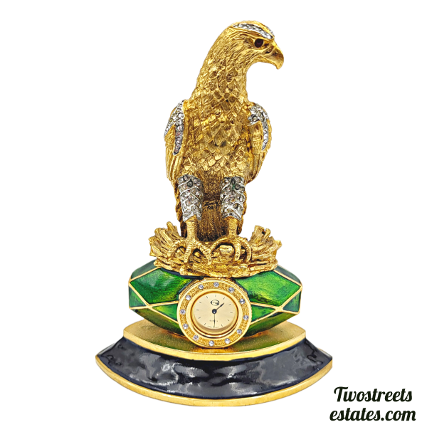 Vintage Eagle Quartz Desk Clock