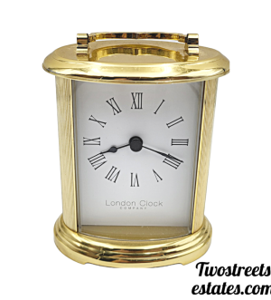 Vintage London Clock Company Quartz Mantle Carriage Clock