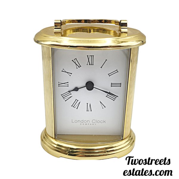 Vintage London Clock Company Quartz Mantle Carriage Clock