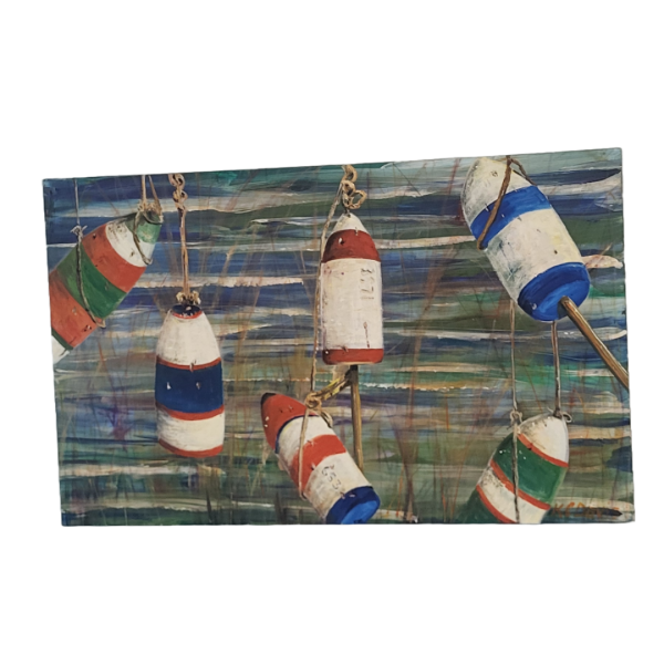 Nautical Painting of Lobster trap Buoys - Image 3