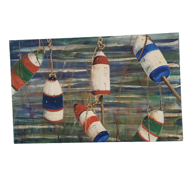 Nautical Painting of Lobster trap Buoys - Image 4