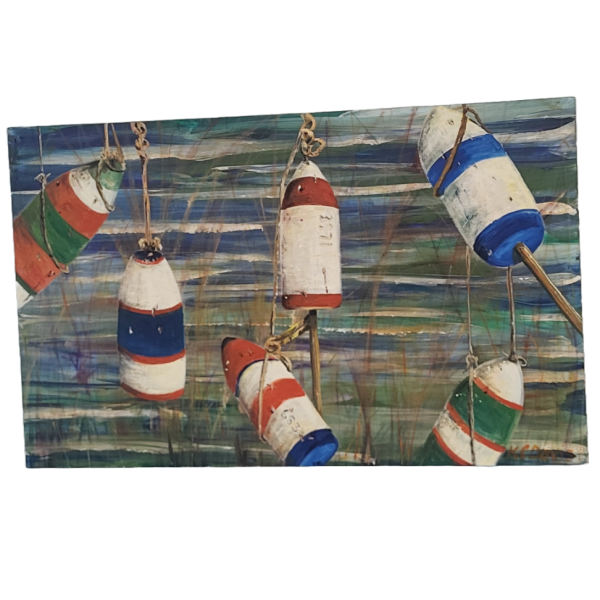 Nautical Painting of Lobster trap Buoys - Image 6