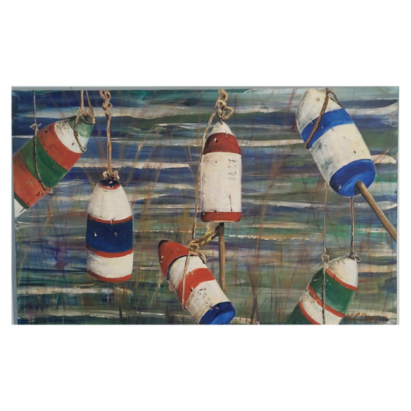 Nautical Painting of Lobster trap Buoys - Image 7