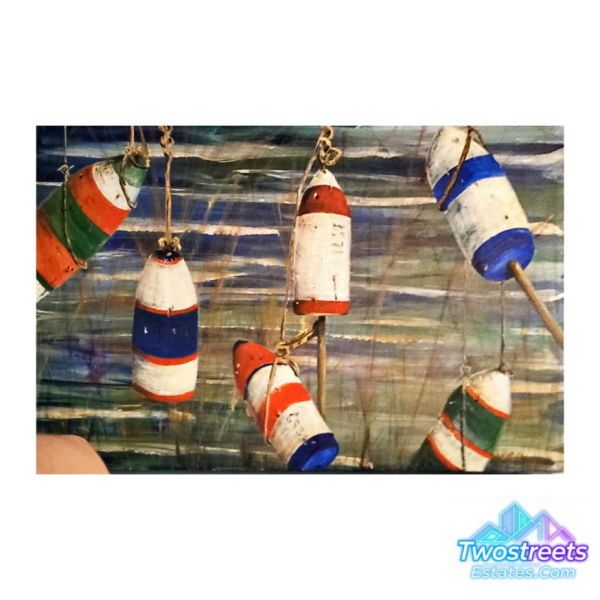 Nautical Painting of Lobster trap Buoys